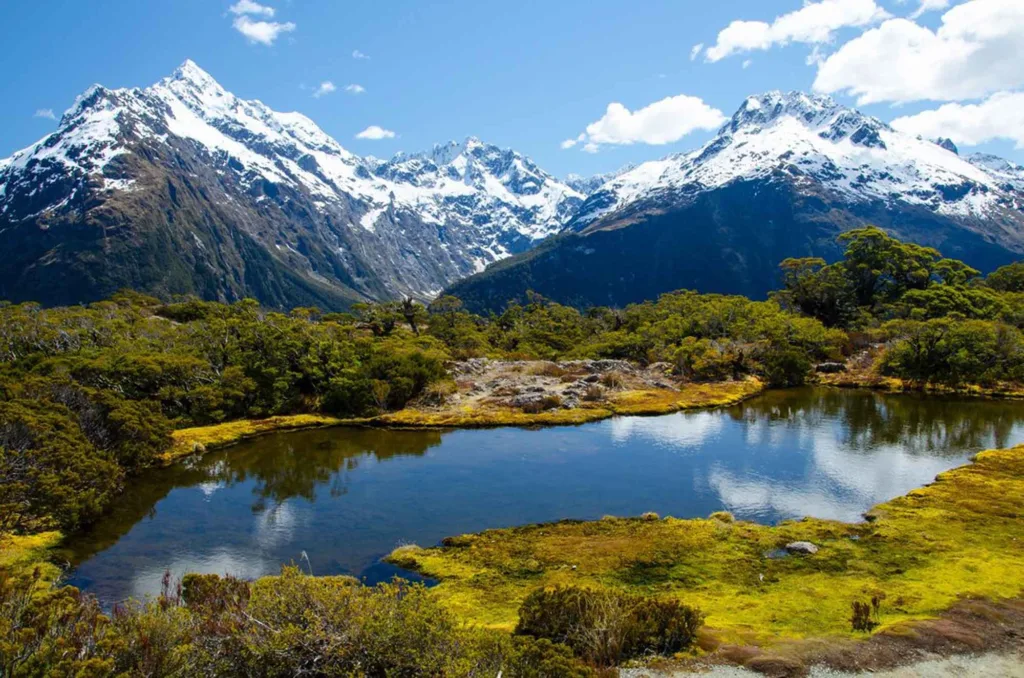 high angle shot key summit lake marian new zealand 181624 43215