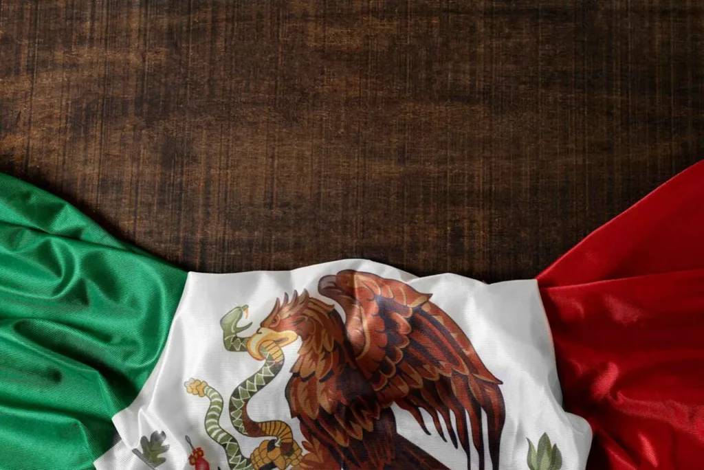 mexican flag with eagle floor view 23 2149353383